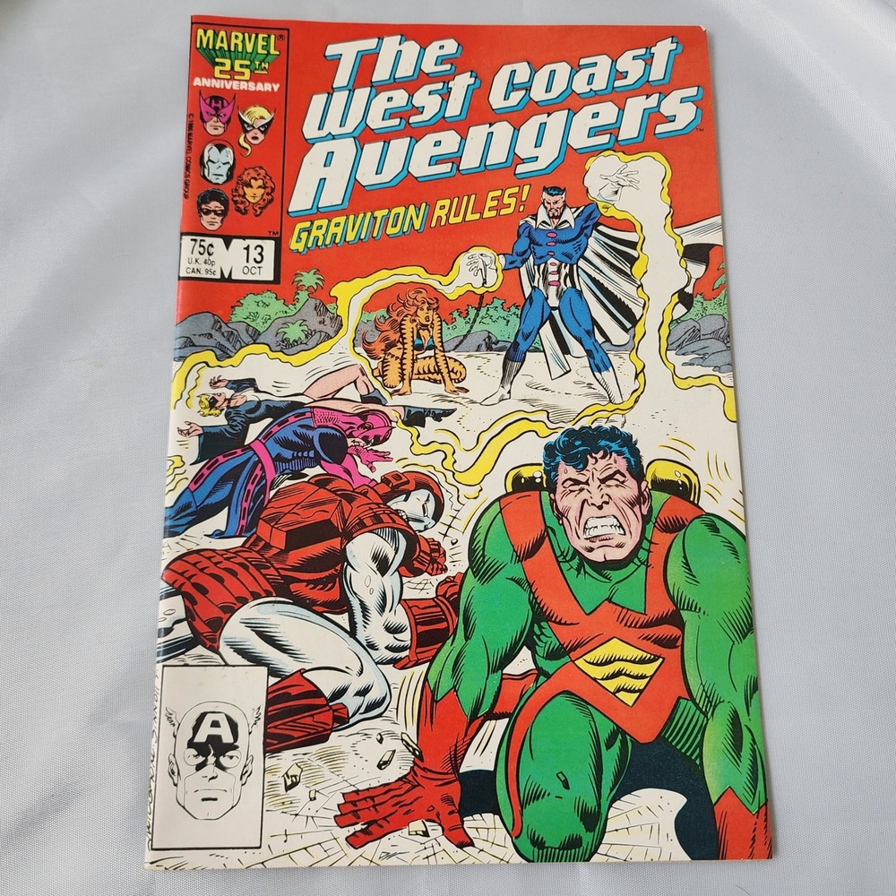 West Coast Avengers #13 October 1986 Marvel Comics Graviton Rules! FN Short Run